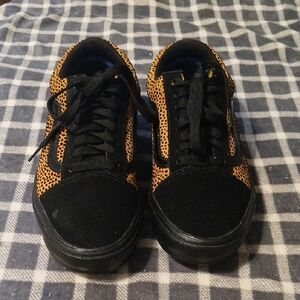 Vans Black and Orange Men's Sneakers